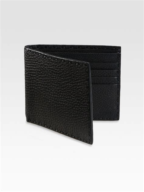 new fendi selleria black leather wallet|Men's Designer Leather Wallets in Bifold & Trifold .